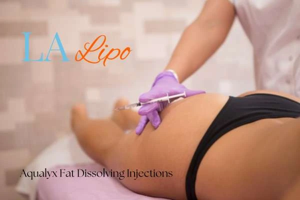 Woman having fat dissolving injections Walham Green on thighs