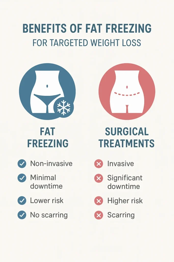 graphic showing the benefits of fat freezing Walham Green
