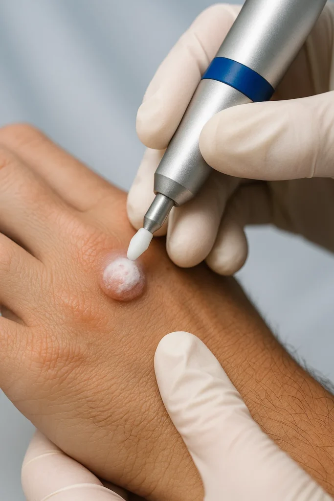 example of wart removal Walham Green using cryopen