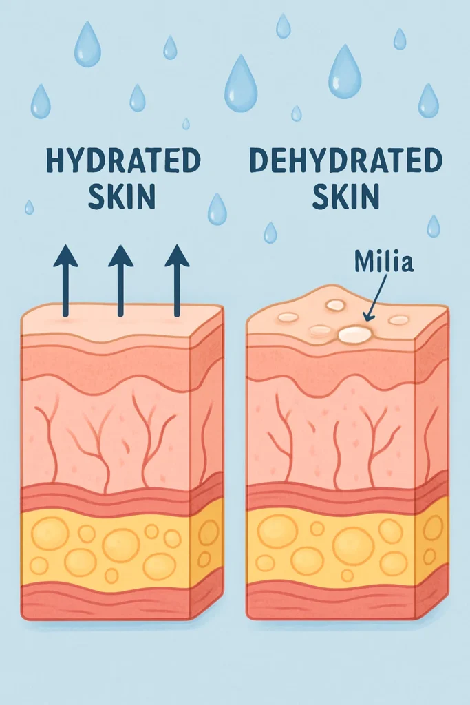The importance of hydration and milia production Walham Green